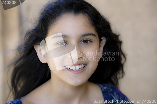 Image of Portrait Of Teen Girl Smiling