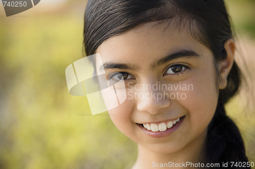 Image of Portrait of Smiling Girl