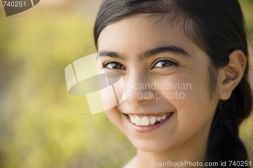 Image of Portrait of Smiling Girl