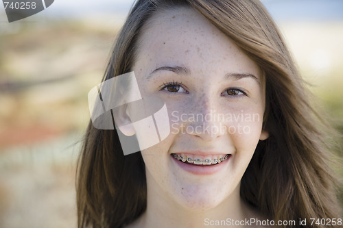 Image of Portrait Of Teen Girl Outdoors