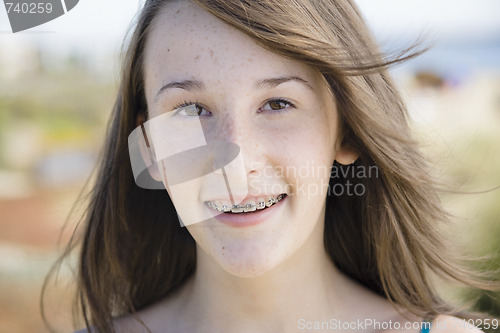 Image of Portrait Of Teen Girl Outdoors