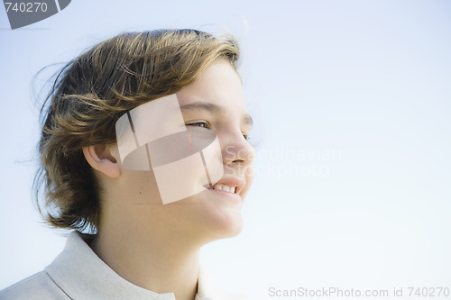 Image of Portrait of Young Boy Outdoors