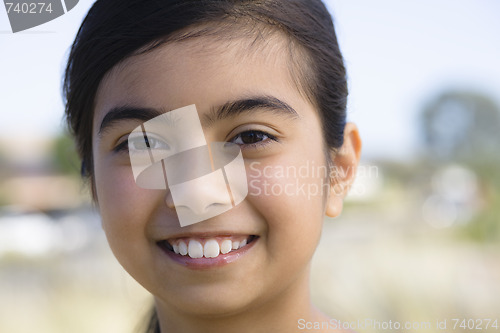 Image of Portrait of Smiling Girl