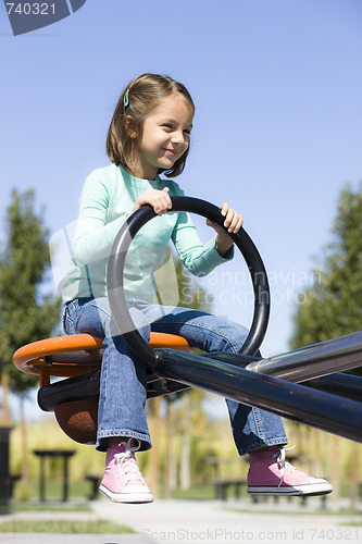 Image of Girl on Seesaw