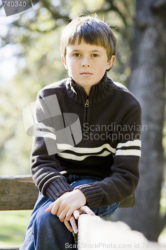 Image of Young Boy in Park