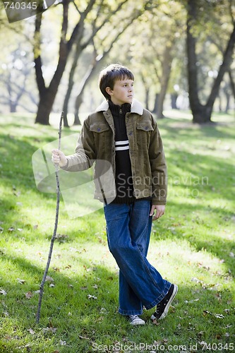 Image of Young Boy in Park