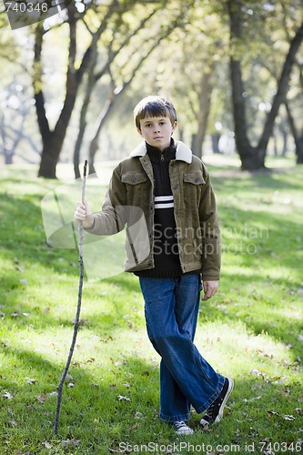 Image of Young Boy in Park