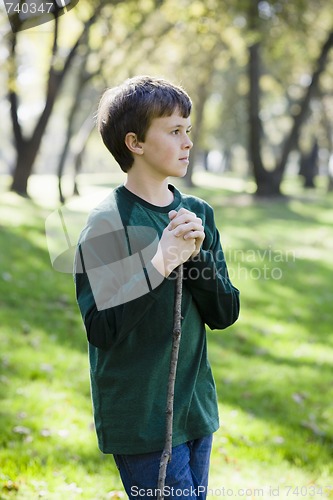 Image of Young Boy in Park