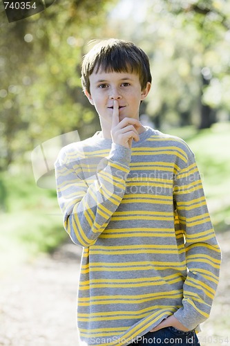 Image of Young Boy in Park