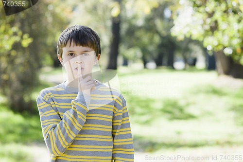 Image of Young Boy in Park