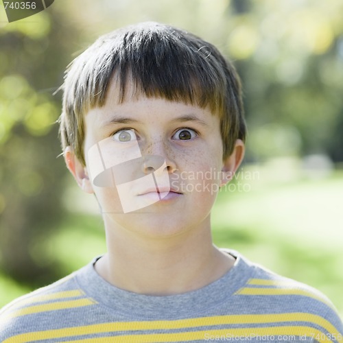 Image of Young Boy in Park