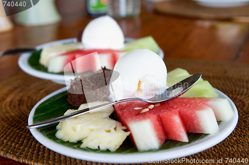 Image of Dish of fruit