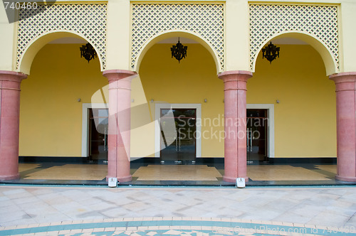 Image of The antique architecture with arches