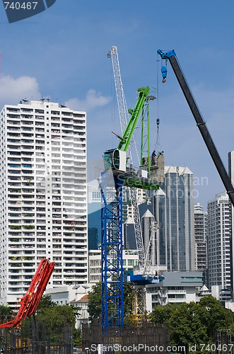 Image of Construction and buildings in a big city