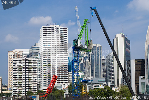 Image of Buildings and cranes in Bangkok, Thailand