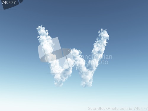 Image of cloudy letter M
