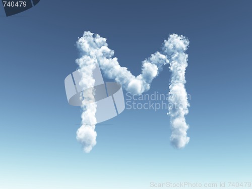 Image of cloudy letter M