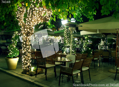 Image of Illuminated cafe