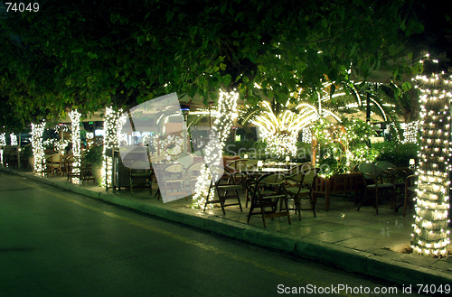 Image of Illuminated cafe