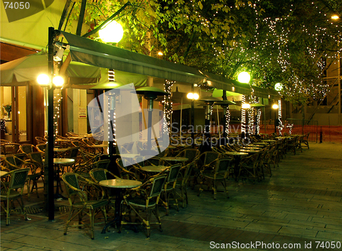 Image of Illuminated cafe