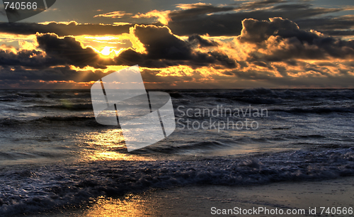 Image of Baltic sea after storm