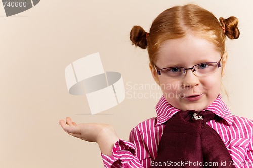 Image of Portrait of cute elegant redhead girl