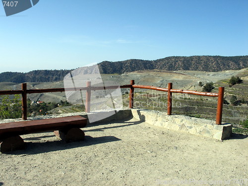 Image of Mountain top rest stop. Amiantos. Cyprus