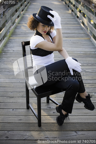 Image of Jazz Dancer on Chair