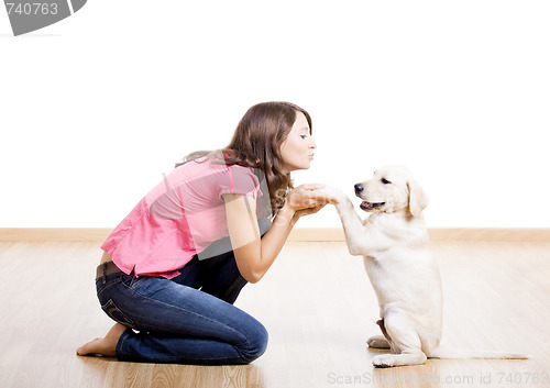 Image of Playing with a puppy