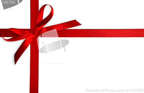 Image of Red satin ribbon