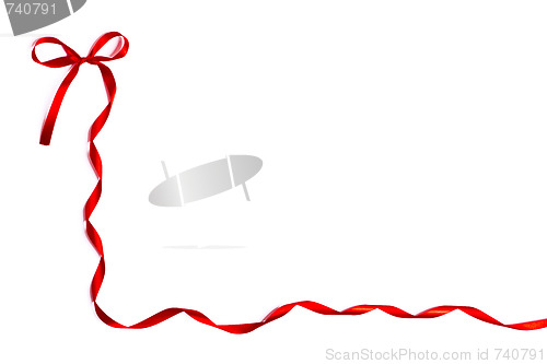 Image of Red satin ribbon