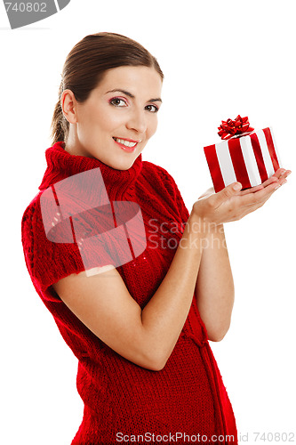 Image of Woman holding a gift