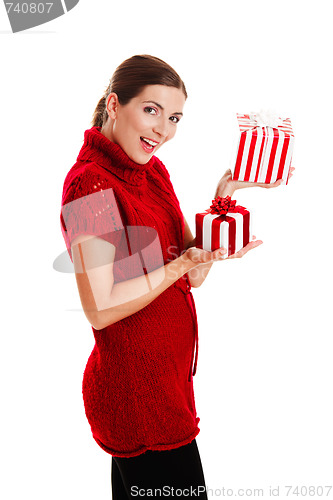 Image of Woman holding a gift
