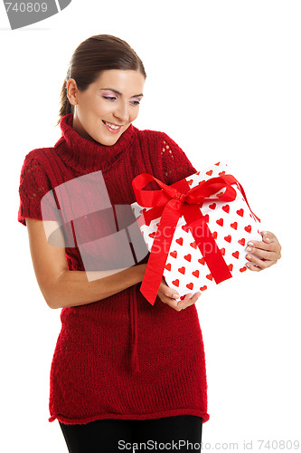 Image of Woman holding a gift