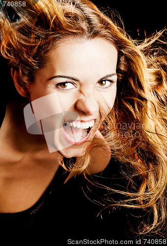 Image of Woman screaming