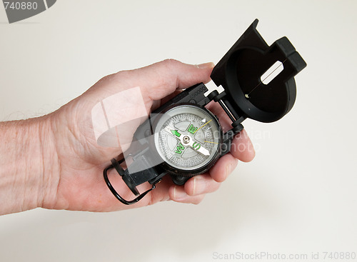 Image of Hand Holding Compass