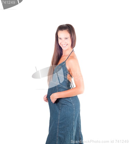 Image of Beautiful woman in studio
