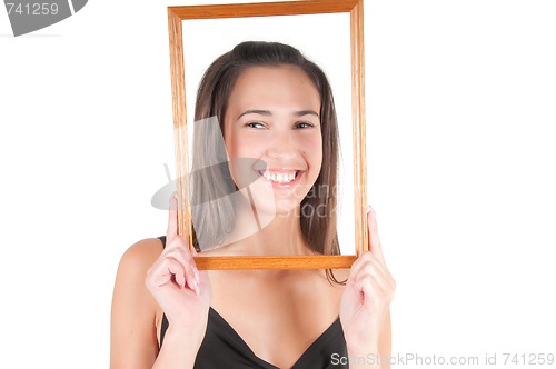 Image of Woman with frame