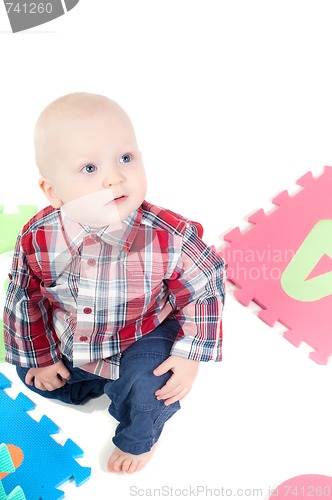 Image of Little boy in studio
