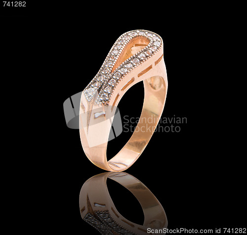 Image of ring with diamond gems