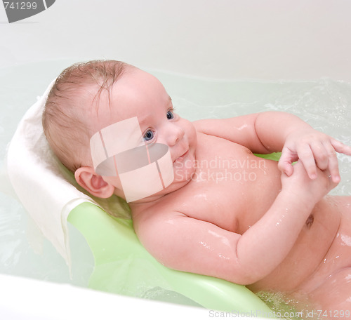 Image of baby in bath