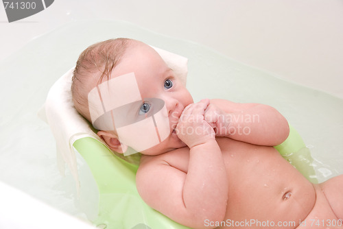 Image of having bath 