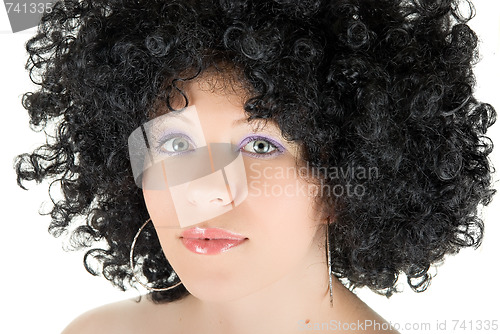 Image of young frizzy woman