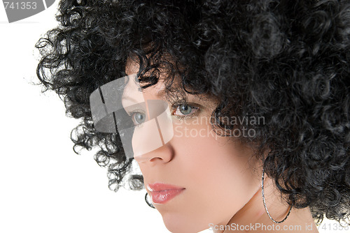 Image of young frizzy woman