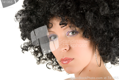 Image of Beautiful young frizzy