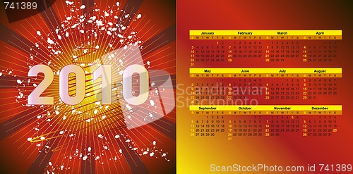 Image of calendar to a new 2010 year 