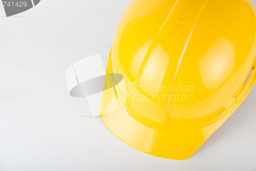Image of Yellow helmet closeup