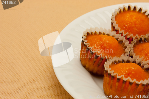 Image of closeup orange cakes