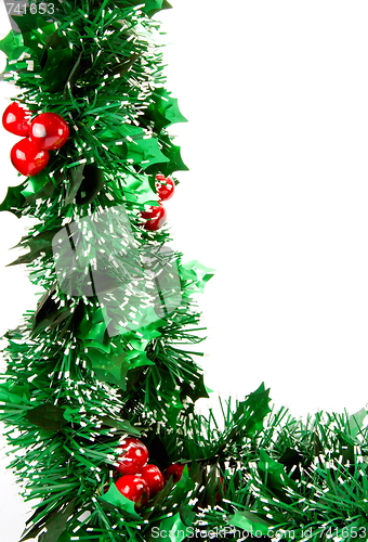 Image of Christmas decorations on white backgroun