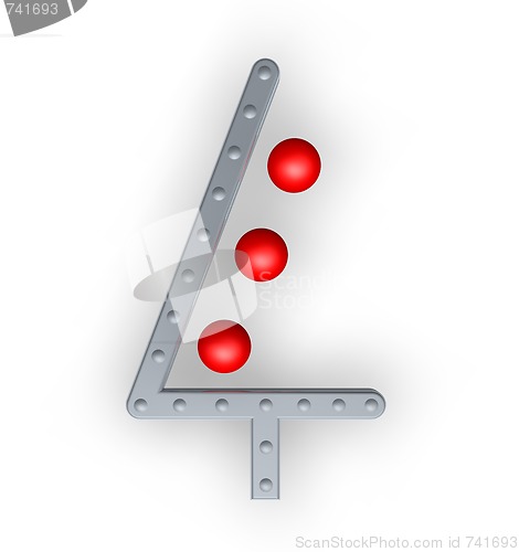 Image of abstract metal christmas tree